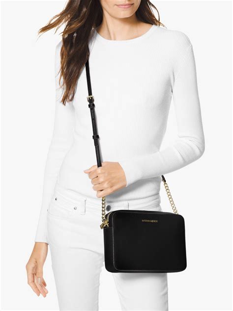 k michael kors jet set large crossbody|Michael Kors large saffiano crossbody.